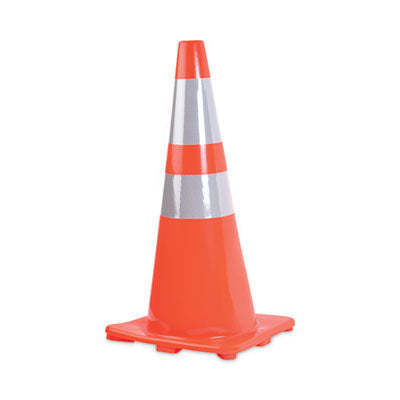 Tatco Traffic Cone, 14 x 14 x 28, Orange/Silver OrdermeInc OrdermeInc