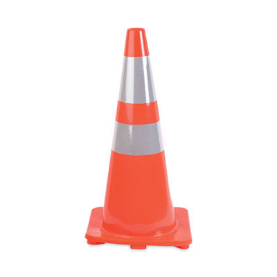 Tatco Traffic Cone, 14 x 14 x 28, Orange/Silver OrdermeInc OrdermeInc