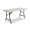 ICEBERG ENTERPRISES IndestrucTable Industrial Folding Table, Rectangular, 96" x 30" x 29", Platinum - OrdermeInc