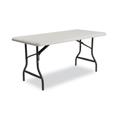 ICEBERG ENTERPRISES IndestrucTable Industrial Folding Table, Rectangular, 96" x 30" x 29", Platinum - OrdermeInc
