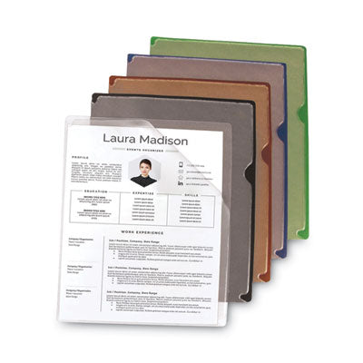 C-Line® Deluxe Vinyl Project Folders, Letter Size, Assorted Colors, 35/Box OrdermeInc OrdermeInc