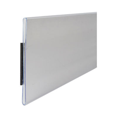 HOL-DEX Magnetic Shelf/Bin Label Holders, Side Load, 2 x 6, Clear, 10/Box OrdermeInc OrdermeInc