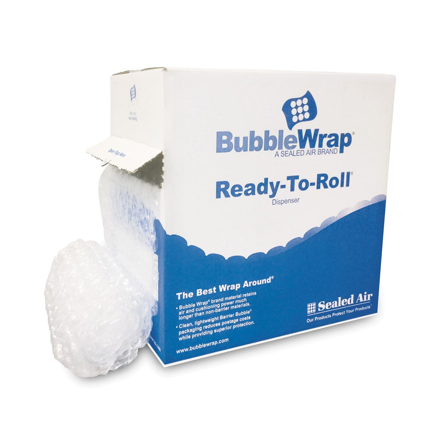 ANLE PAPER/SEALED AIR CORP. Bubble Wrap Cushion Bubble Roll, 0.5" Thick, 12" x 65 ft