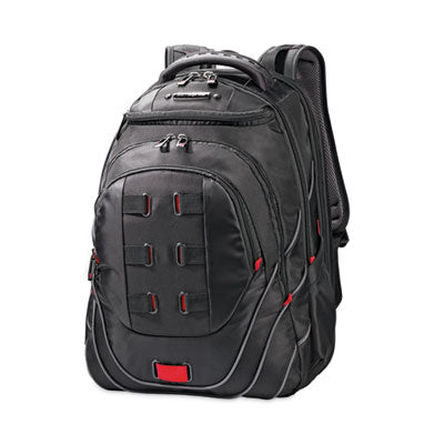 Tectonic PFT Backpack, Fits Devices Up to 17", Ballistic Nylon, 13 x 9 x 19, Black/Red OrdermeInc OrdermeInc