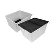 Storage Tote, 16 gal, 22.7" x 18.25" x 12.86", Clear/Black OrdermeInc OrdermeInc