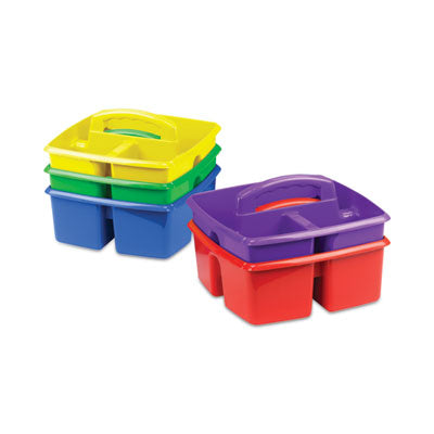 Small Art Caddies, 3 Sections, 9.25" x 9.25" x 5.25", Assorted Colors, 5/Pack OrdermeInc OrdermeInc