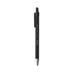 Universal™ Ballpoint Pen, Retractable, Fine 0.7 mm, Black Ink, Black Barrel, Dozen - OrdermeInc