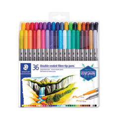 STAEDTLER, INC. Double Ended Markers, Assorted Bullet Tips, Assorted Colors, 36/Pack - OrdermeInc