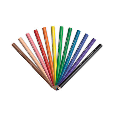 BIC CORP. Kids Jumbo Coloring Pencils, 1 mm, Assorted Lead and Barrel Colors, 12/Pack