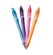 BIC CORP. Gel-ocity Quick Dry Gel Pen, Retractable, Fine 0.7 mm, 12 Assorted Ink and Barrel Colors, Dozen