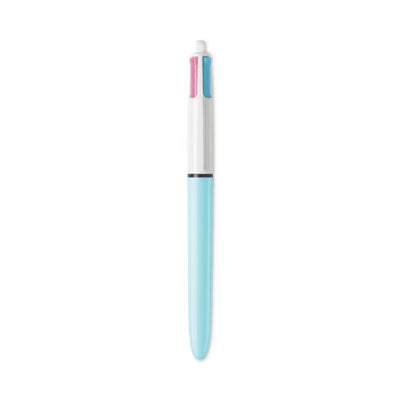 4-Color Multi-Color Ballpoint Pen, Retractable, Medium 1 mm, Lime/Pink/Purple/Turquoise Ink, Assorted Barrel Colors, 2/Pack OrdermeInc OrdermeInc