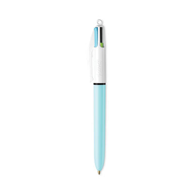 4-Color Multi-Color Ballpoint Pen, Retractable, Medium 1 mm, Lime/Pink/Purple/Turquoise Ink, Assorted Barrel Colors, 2/Pack OrdermeInc OrdermeInc