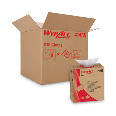 WypAll® X70 Cloths, POP-UP Box, 9.13 x 16.8, White, 100/Box, 10 Boxes/Carton - OrdermeInc