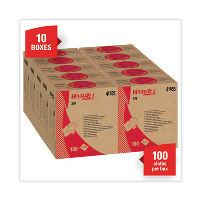 WypAll® X70 Cloths, POP-UP Box, 9.13 x 16.8, White, 100/Box, 10 Boxes/Carton - OrdermeInc