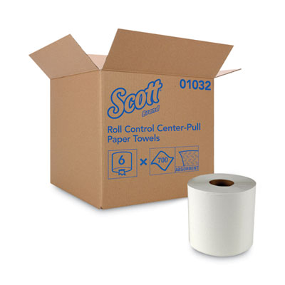 Scott® Essential Roll Center-Pull Towels, 1-Ply, 8 x 12, White, 700/Roll, 6 Rolls/Carton OrdermeInc OrdermeInc