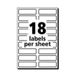 No-Iron Fabric Labels, 0.5 x 1.75, White, 18/Sheet, 3 Sheets/Pack OrdermeInc OrdermeInc