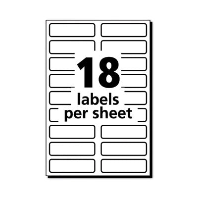 No-Iron Fabric Labels, 0.5 x 1.75, White, 18/Sheet, 3 Sheets/Pack OrdermeInc OrdermeInc
