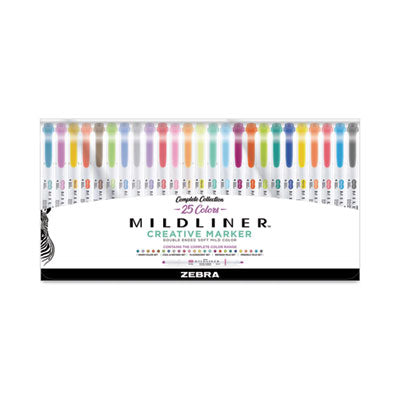 Zebra® Mildliner Double Ended Highlighter Variety Pack, Asst Ink Colors, Bold-Chisel/Fine-Bullet Tips, Asst Barrel Colors, 25/Pack OrdermeInc OrdermeInc