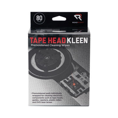Tape Head Kleen Pad, Individually Sealed Pads, 5 x 5, 80/Box - OrdermeInc