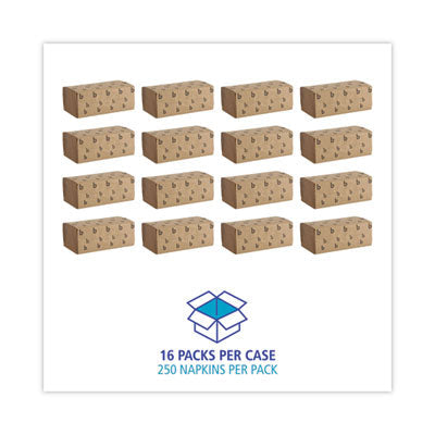 Boardwalk® Singlefold Paper Towels, 1-Ply, 9 x 9.45, Natural, 250/Pack, 16 Packs/Carton OrdermeInc OrdermeInc