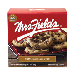 MRS. FIELD'S ORIGINAL COOKIES, INC. Milk Chocolate Chip Cookies, 1 oz, Indidually Wrapped Pack, 30/Carton, Ships in 1-3 Business Days - OrdermeInc