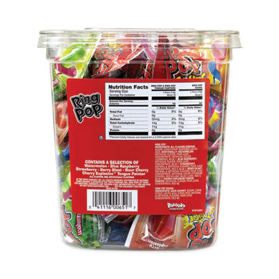 Ring Pop Lollipops, Assorted Flavors, 0.5 oz, 40 Piece Tub OrdermeInc OrdermeInc