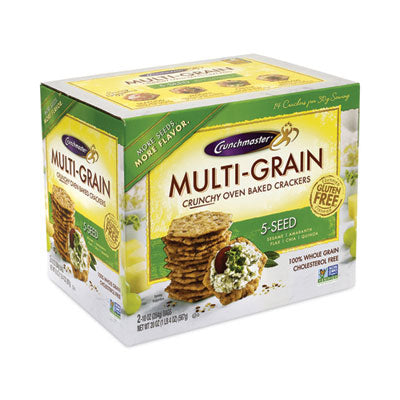 5-Seed Multi-Grain Crunchy Oven Baked Crackers, Whole Wheat, 10 oz Bag, 2 Bags/Box OrdermeInc OrdermeInc