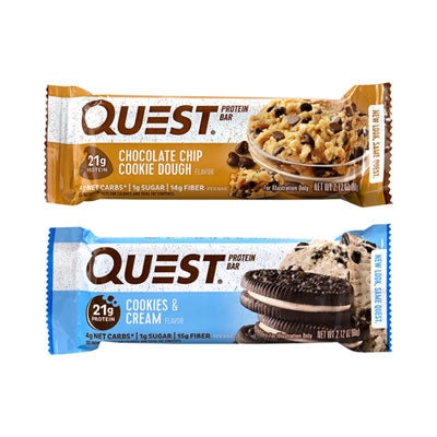 Protein Bar Value Pack, Chocolate Chip Cookie Dough, Cookies and Cream, 2.12 oz Bar, 14/Carton OrdermeInc OrdermeInc