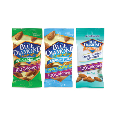 Almonds Variety Pack, Assorted Flavors, 0.6 oz Pouch, 7 Pouches/Box, 6 Boxes/Carton OrdermeInc OrdermeInc