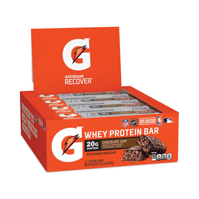 Recover Chocolate Chip Whey Protein Bar, 2.8 oz Bar, 12 Bars/Carton, Ships in 1-3 Business Days - OrdermeInc