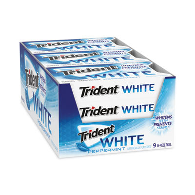 Sugar-Free Gum, White Peppermint,16 Pieces/Pack, 9 Packs/Carton OrdermeInc OrdermeInc