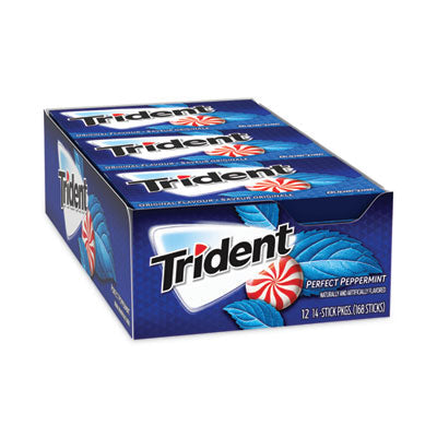 Sugar-Free Gum, Perfect Peppermint, 14 Pieces/Pack, 12 Packs/Carton OrdermeInc OrdermeInc