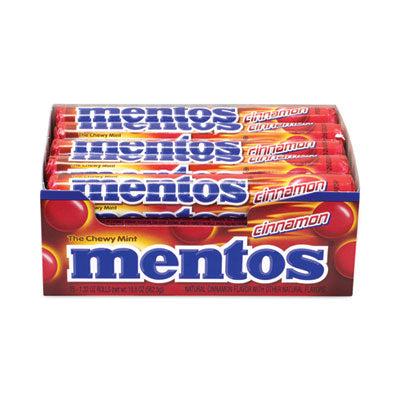 Mentos® Cinnamon Singles Chewy Mints, 1.32 oz, 15 Rolls/Carton, Ships in 1-3 Business Days  Ships in 1-3 business days OrdermeInc OrdermeInc