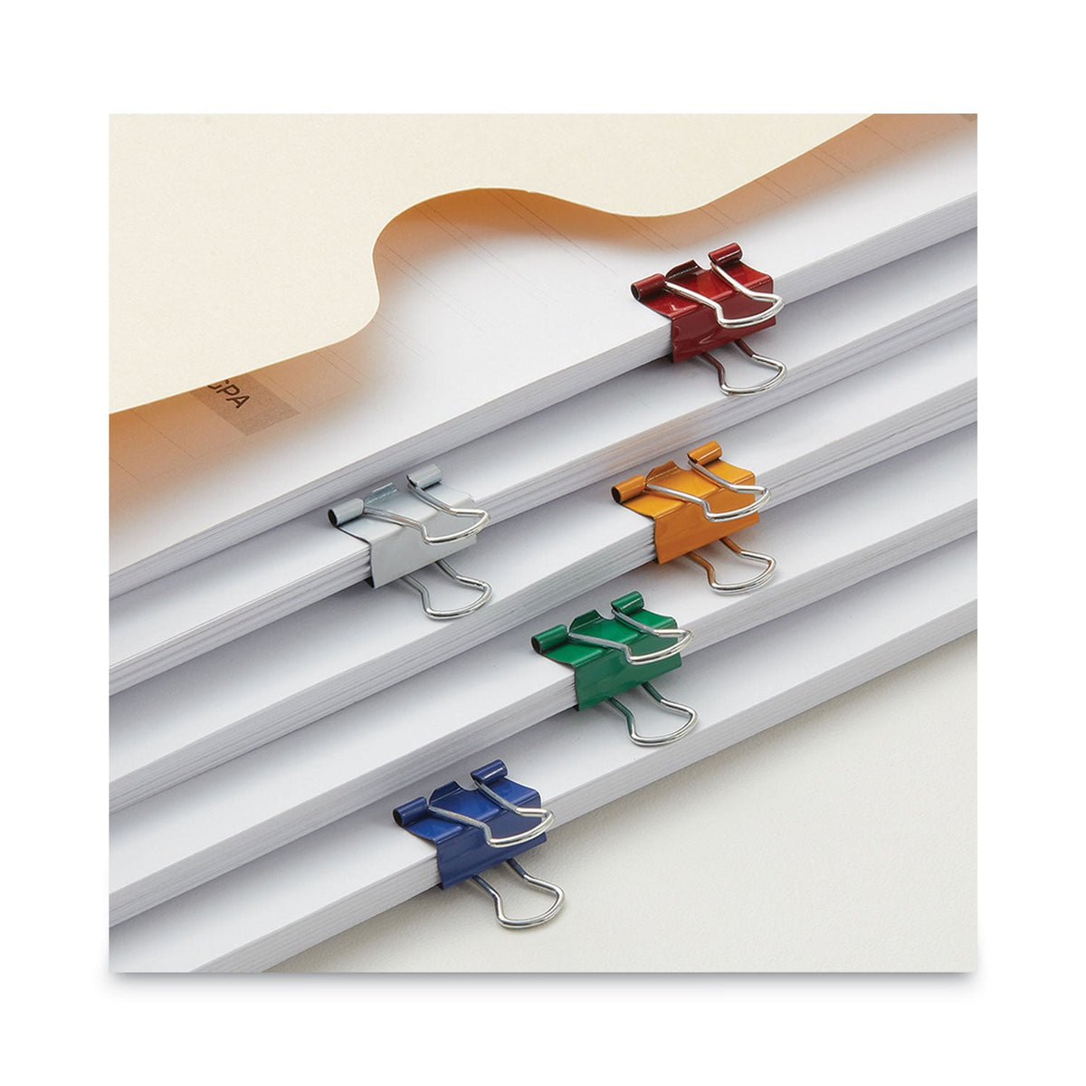 Binder Clips with Storage Tub, Mini, Assorted Colors, 60/Pack– OrderMe