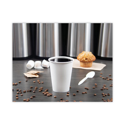 Single-Sided Poly Paper Hot Cups, 12 oz, White, 50/Bag, 20 Bags/Carton OrdermeInc OrdermeInc