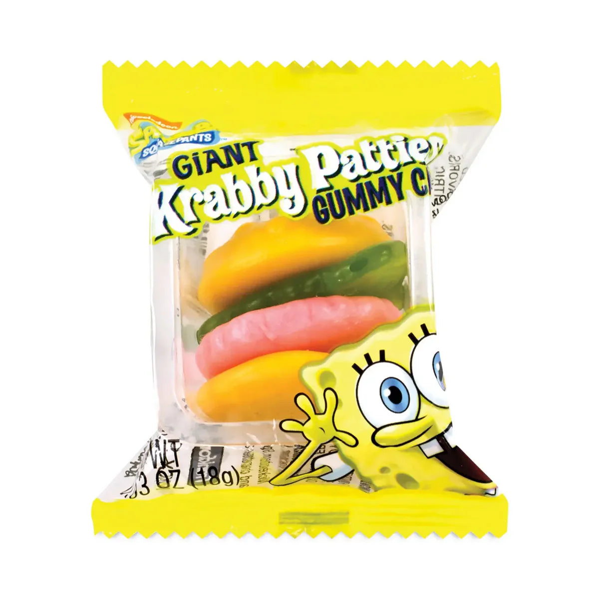 Nickelodeon SpongeBob Squarepants Giant Krabby Patties Gummy Candy, 0.63 oz Pack, 36/Carton - OrderMe