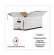 Deluxe Quick Set-up String-and-Button Boxes, Letter Files, White, 12/Carton OrdermeInc OrdermeInc