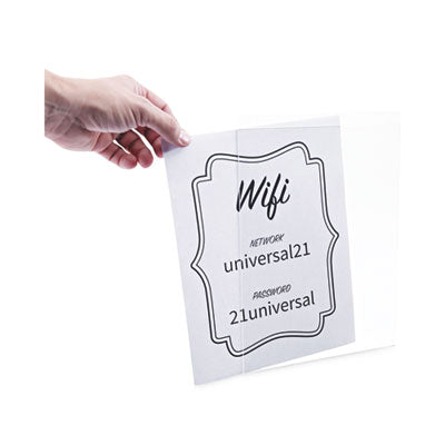 Wall Mount Sign Holder, 8.5 x 11, Vertical, Clear OrdermeInc OrdermeInc