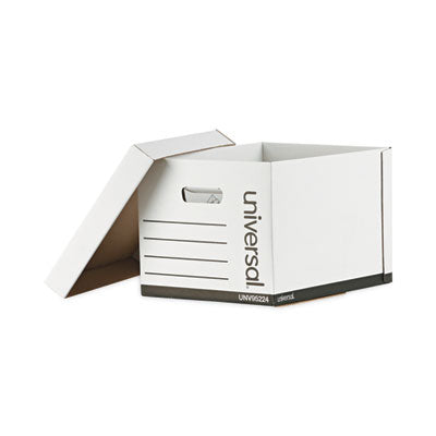 Heavy-Duty Fast Assembly Lift-Off Lid Storage Box, Letter/Legal Files, White, 12/Carton OrdermeInc OrdermeInc