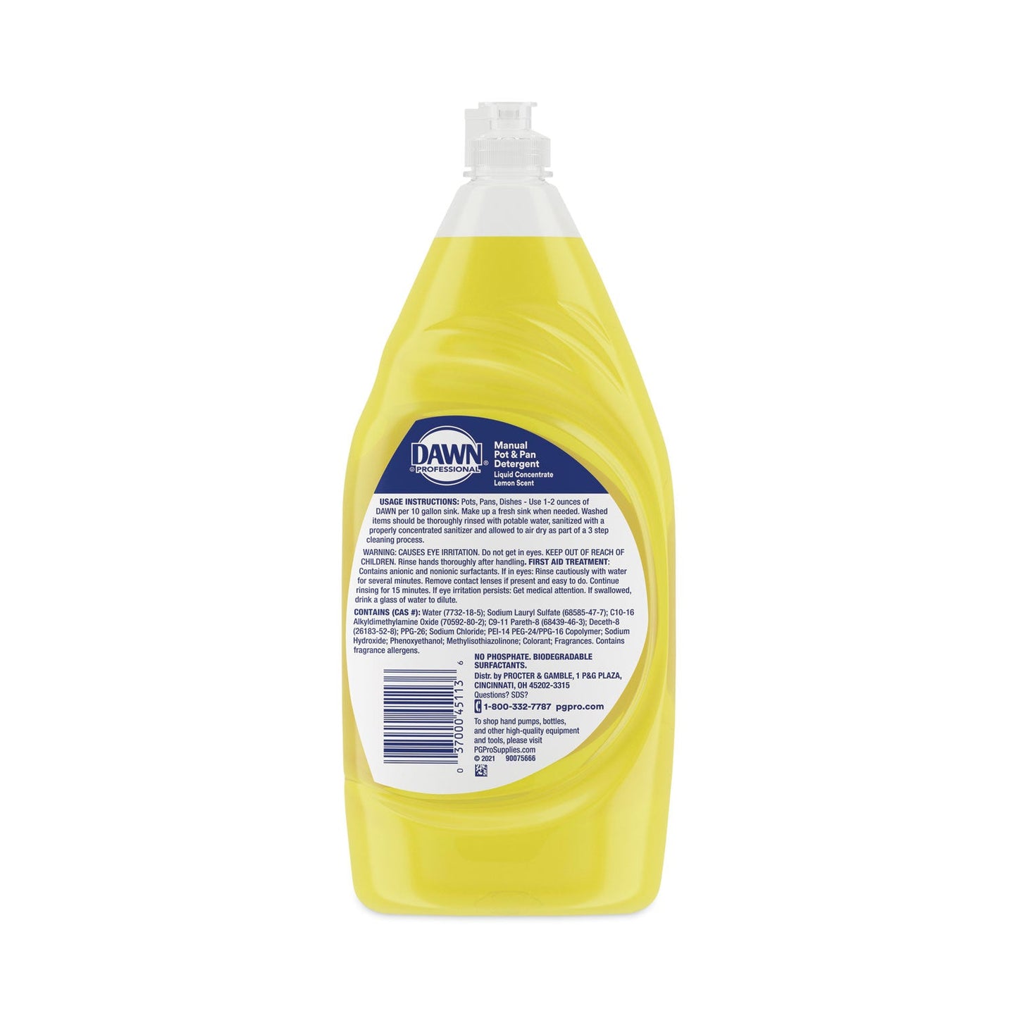 Manual Pot/Pan Dish Detergent, Lemon, 38 oz Bottle, 8/Carton - OrderMe