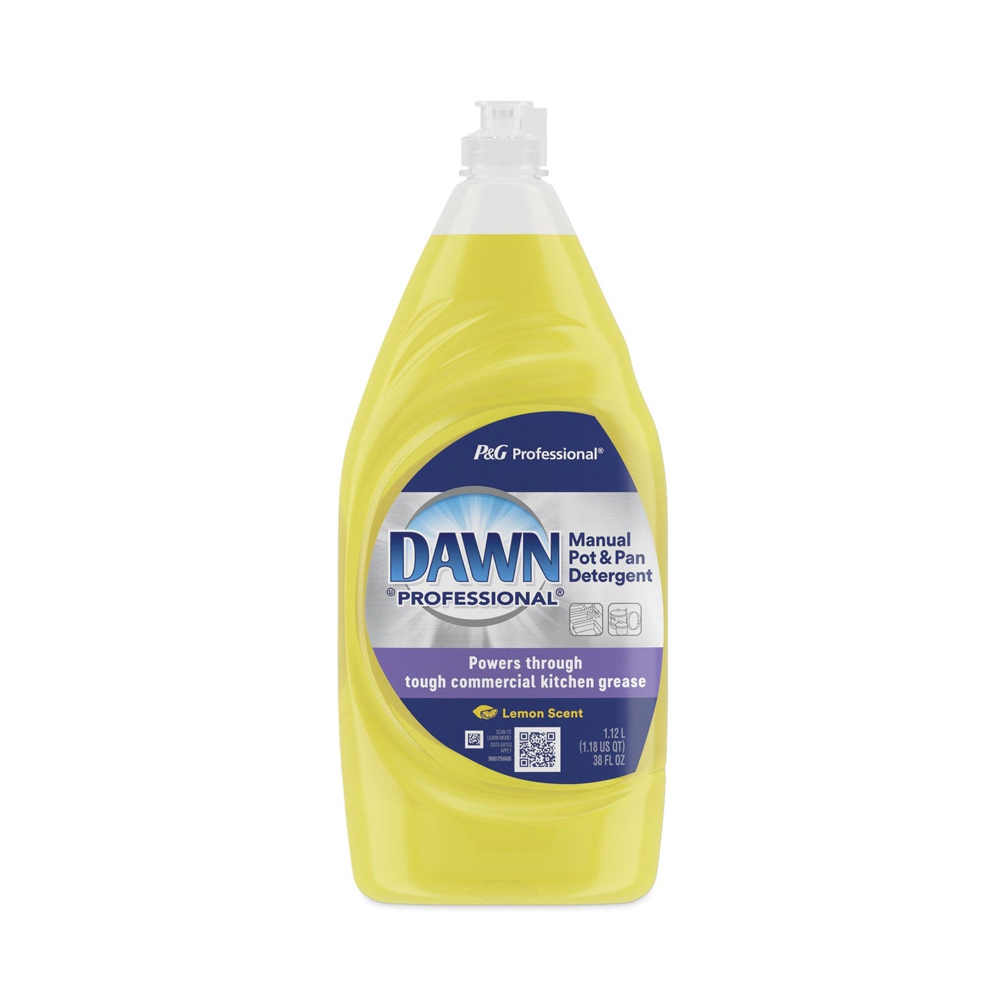 Manual Pot/Pan Dish Detergent, Lemon, 38 oz Bottle, 8/Carton - OrderMe