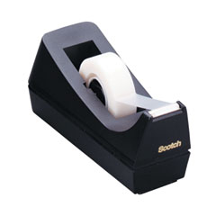 3M/COMMERCIAL TAPE DIV. Value Desktop Tape Dispenser, Attached 1" Core, Black/Silver - OrdermeInc