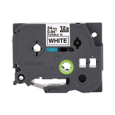 TZe Flexible Tape Cartridge for P-Touch Labelers, 0.94" x 26.2 ft, Black on White OrdermeInc OrdermeInc