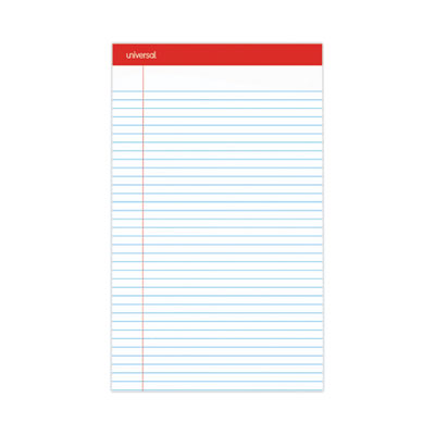 Perforated Ruled Writing Pads, Wide/Legal Rule, Red Headband, 50 White 8.5 x 14 Sheets, Dozen OrdermeInc OrdermeInc