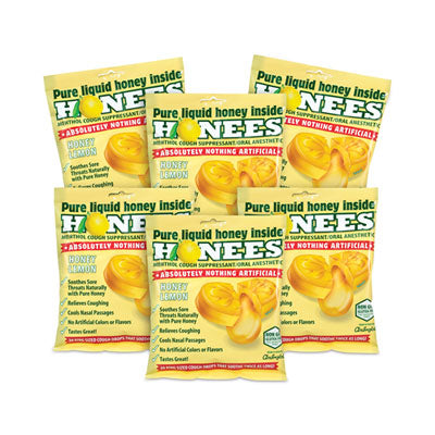 HONEES® Cough Drops, Honey-Lemon, 20 per Bag, 6 Bags/Pack, Ships in 1-3 Business Days OrdermeInc OrdermeInc