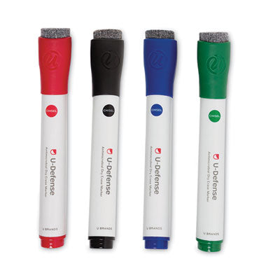 U-Defense Antimicrobial Dry-Erase Markers, Medium Bullet Tip, Assorted Colors, 24/Pack OrdermeInc OrdermeInc
