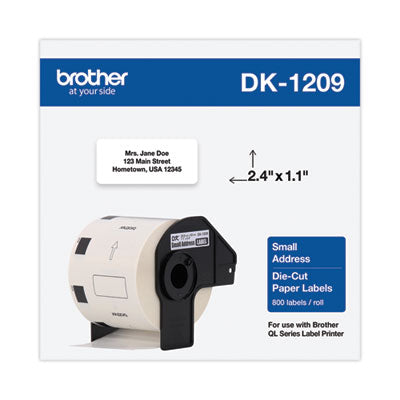 BROTHER INTL. CORP. Die-Cut Address Labels, 1.1" x 2.4", White, 800 Labels/Roll