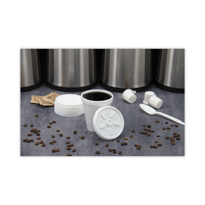 Plastic Lids, Fits 8 oz to 10 oz Hot/Cold Foam Cups, Vented, White, 100/Pack, 10 Packs/Carton OrdermeInc OrdermeInc