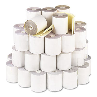 Impact Printing Carbonless Paper Rolls, 0.69" Core, 3.25" x 80 ft, White/Canary, 60/Carton OrdermeInc OrdermeInc