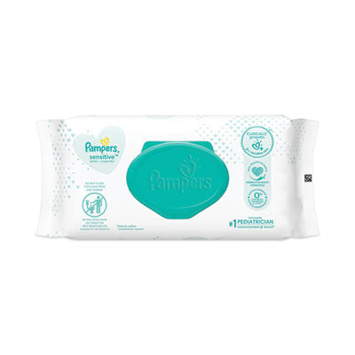 Sensitive Baby Wipes, 1-Ply, 6.8 x 7, Unscented, White, 56/Pack - OrdermeInc